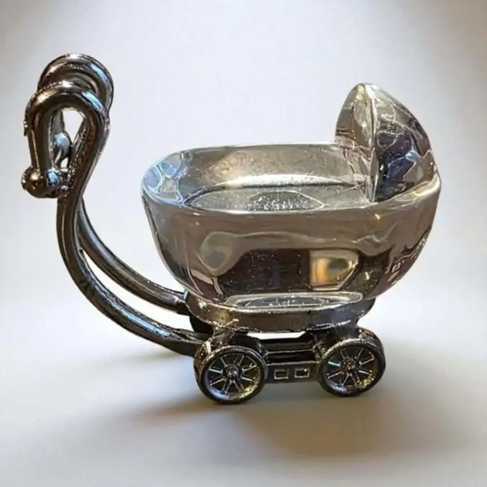 Swarovski Silver Baby Carriage
